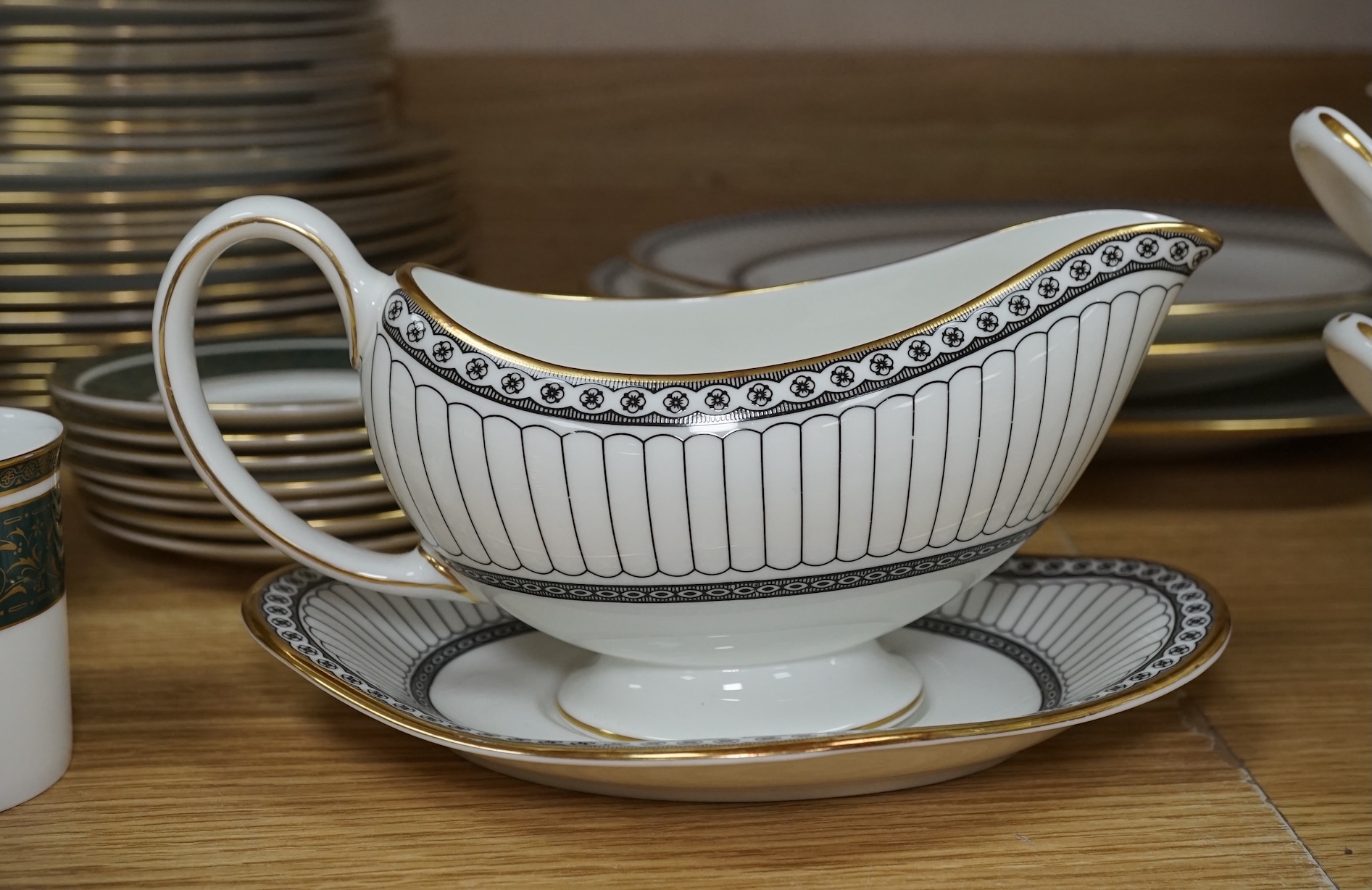 A Wedgwood Colonnade part dinner service to include tureens and oval platters, largest 40cm wide. Condition - good